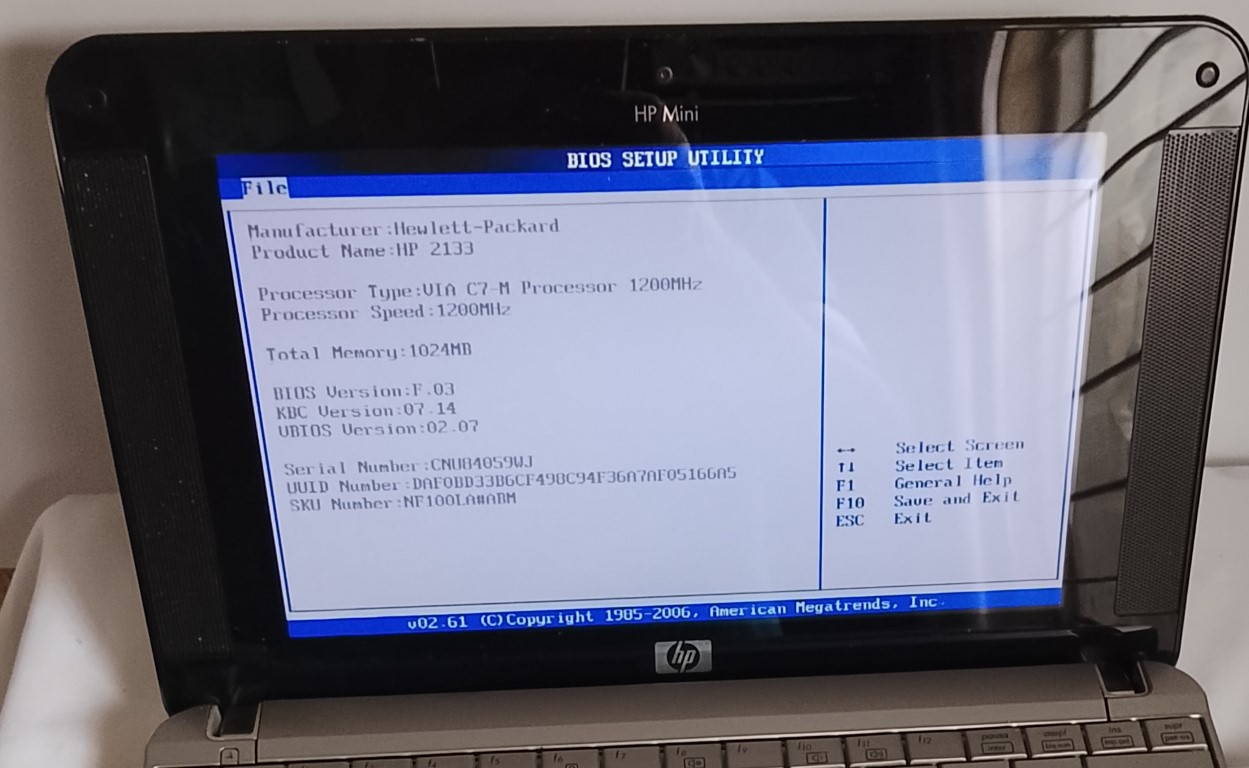 Laptop Retro Hp 2133 Mini 2008. Funcionando, contraseña olvidada - Image 2