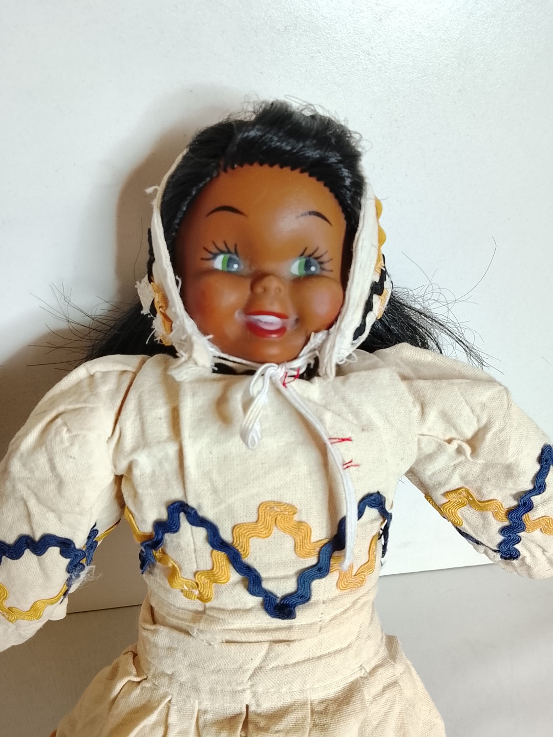 Muñeca vintage, artesanal, años 80s vinil y trapo 30cms. Juguetes retro - Image 4