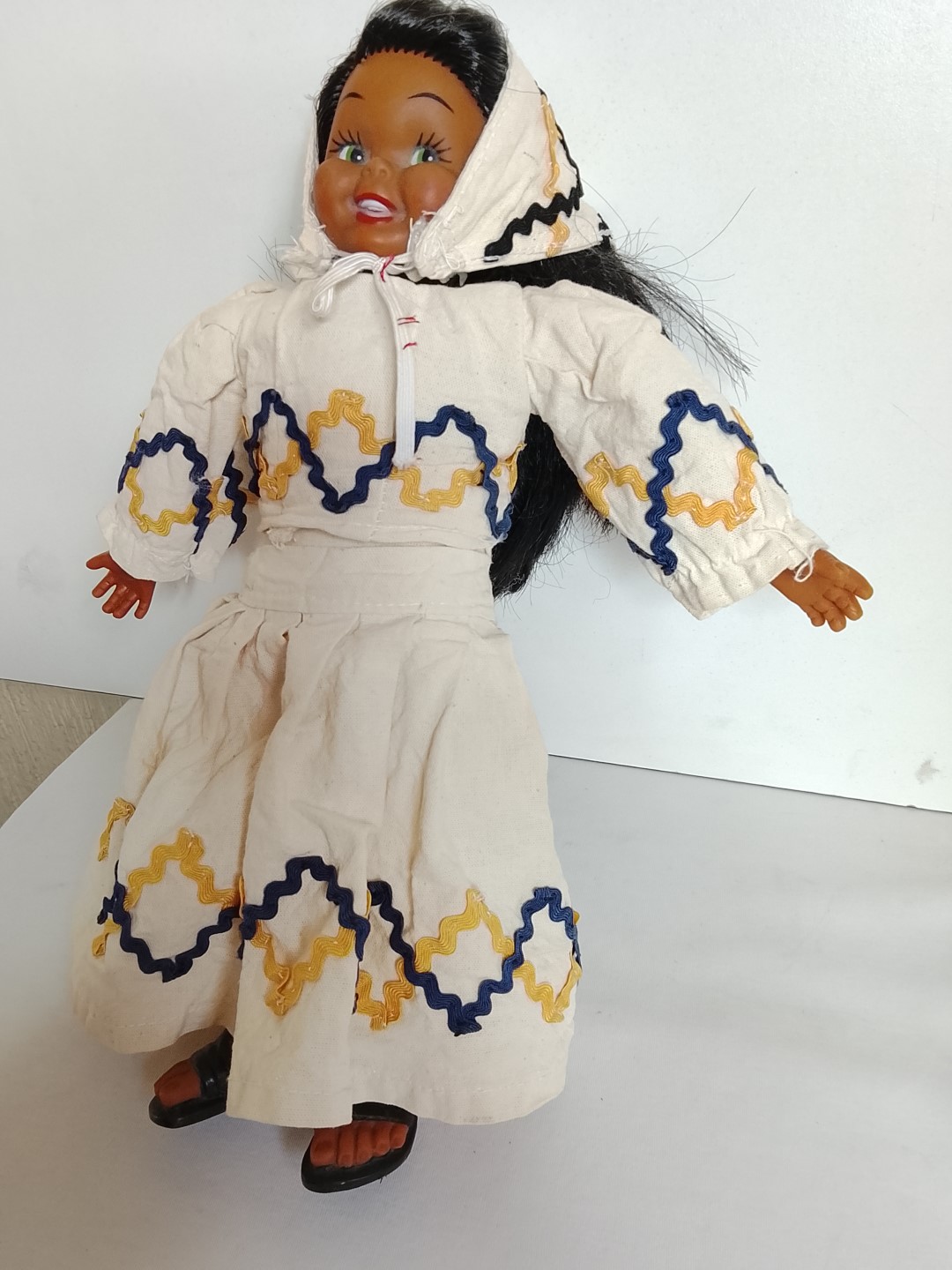 Muñeca vintage, artesanal, años 80s vinil y trapo 30cms. Juguetes retro - Image 5