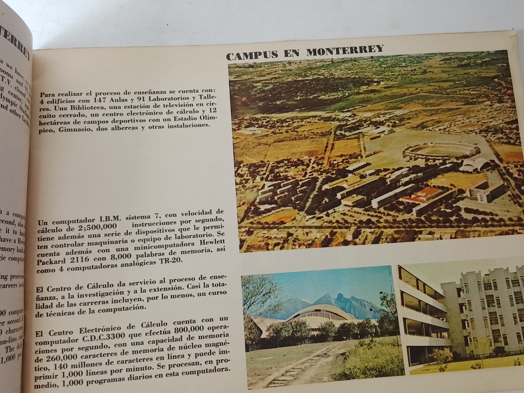 Raro folleto promocional del Tec de Monterrey Sep. 1973 (impreso el dia de su muerte) - Image 2