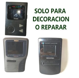 Lote de 3 televisores retro LCD años 80s para reparar o decoracion