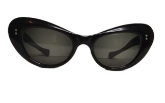 Genuinas gafas retro. MIG-IJS años 60s. Estilo Gato. Negras, Dama /Con detalle
