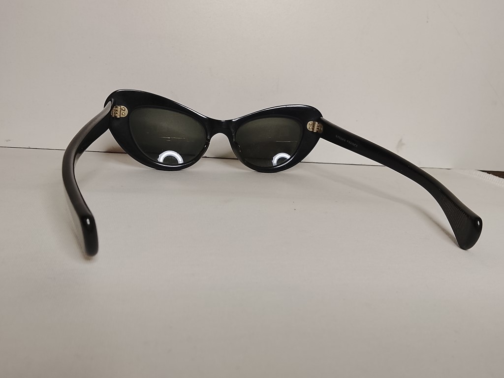 Genuinas gafas retro. MIG-IJS años 60s. Estilo Gato. Negras, Dama /Con detalle - Image 6