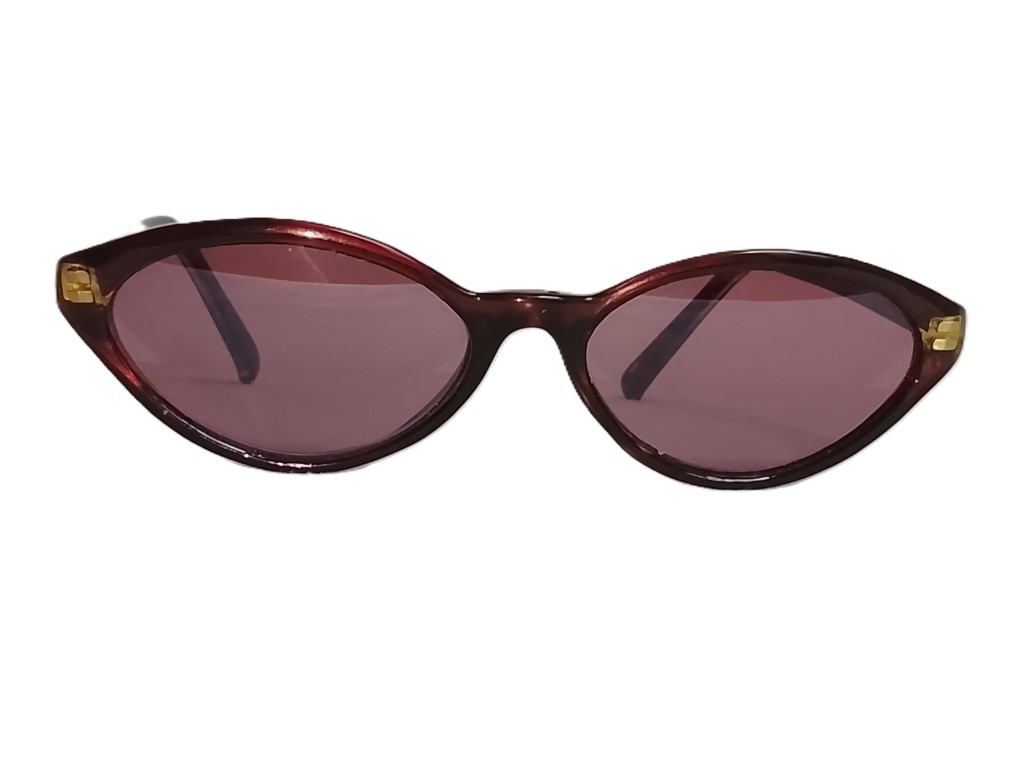 Genuinas gafas retro. 1990s, Miss America, Gato, Dama, Marron