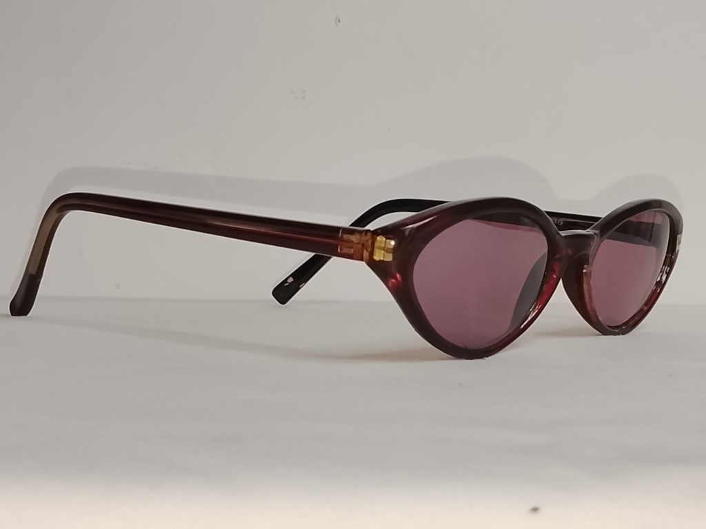 Genuinas gafas retro. 1990s, Miss America, Gato, Dama, Marron - Image 4
