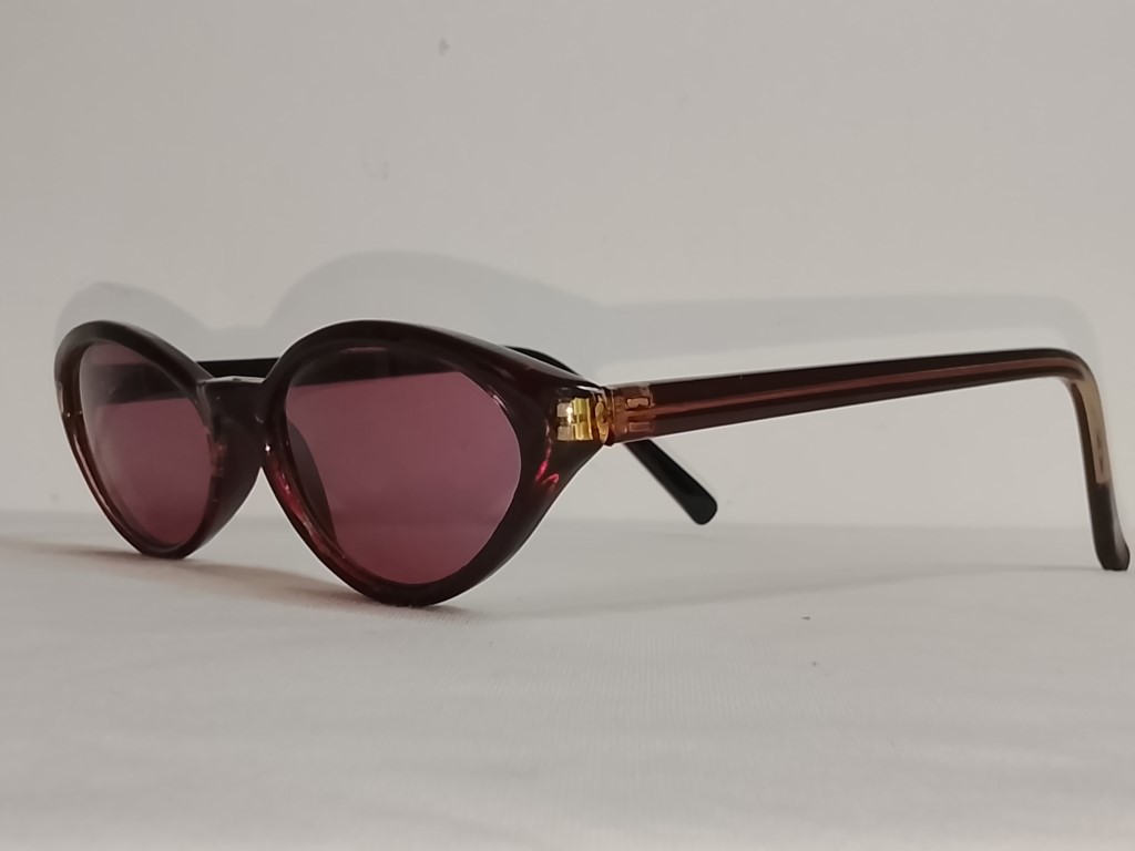 Genuinas gafas retro. 1990s, Miss America, Gato, Dama, Marron - Image 5
