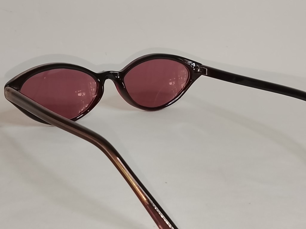 Genuinas gafas retro. 1990s, Miss America, Gato, Dama, Marron - Image 8
