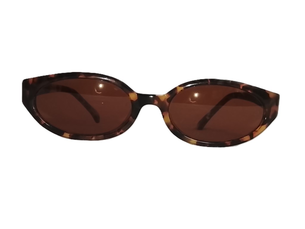 Genuinas gafas retro. 1980s, Express EW. Dama Marron, Gato
