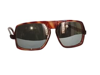 Genuinas gafas retro. Sport espejo, Japoneses 1980s Caballero Marron