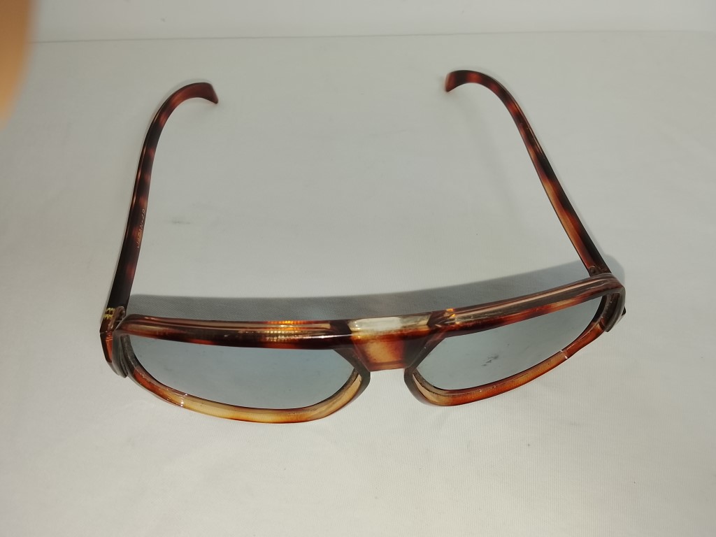 Genuinas gafas retro. Sport espejo, Japoneses 1980s Caballero Marron - Image 4