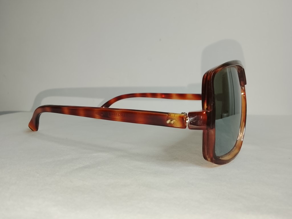 Genuinas gafas retro. Sport espejo, Japoneses 1980s Caballero Marron - Image 5