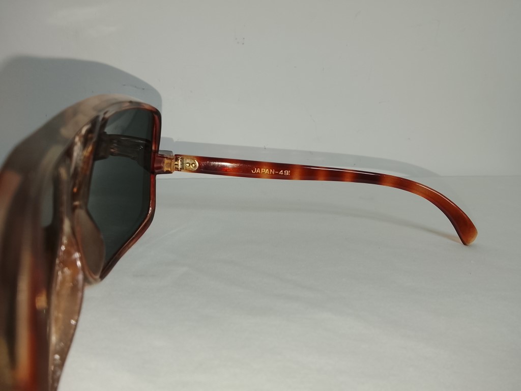 Genuinas gafas retro. Sport espejo, Japoneses 1980s Caballero Marron - Image 7