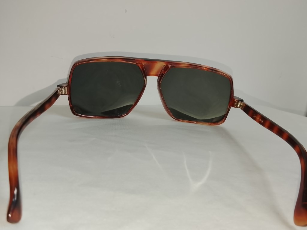 Genuinas gafas retro. Sport espejo, Japoneses 1980s Caballero Marron - Image 9