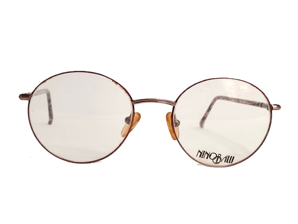 Genuinas gafas retro. Nino Balli 1980s Unisex, Marron Muy raras