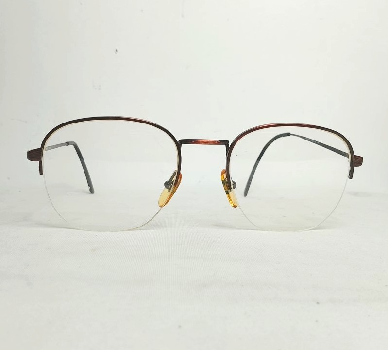 Genuinas gafas retro Safilo Adensco. Años 90s Man, Metal, Marron medio aro