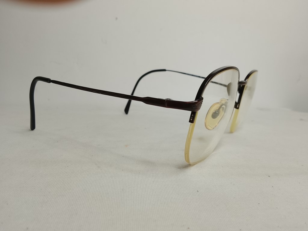 Genuinas gafas retro Safilo Adensco. Años 90s Man, Metal, Marron medio aro - Image 5