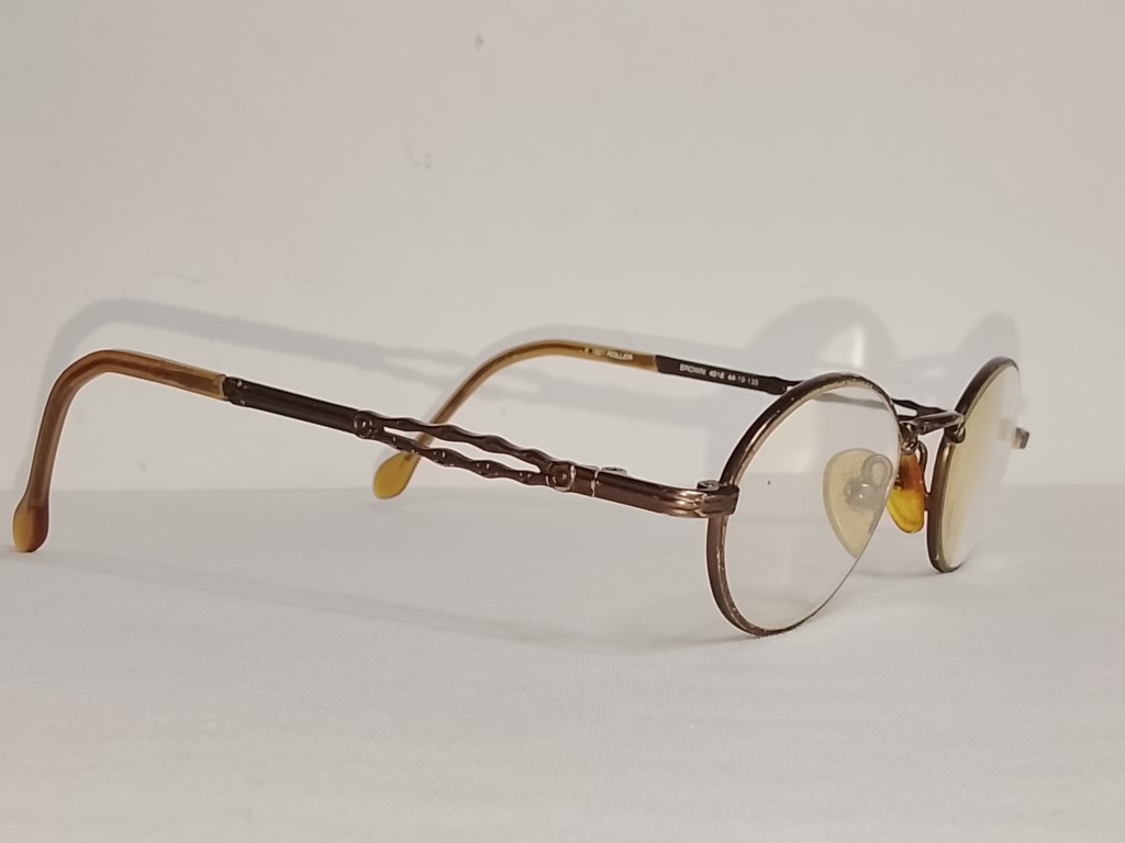 Genuinas gafas retro. Nicolle Miller 1990s , Dama. Marron - Image 4