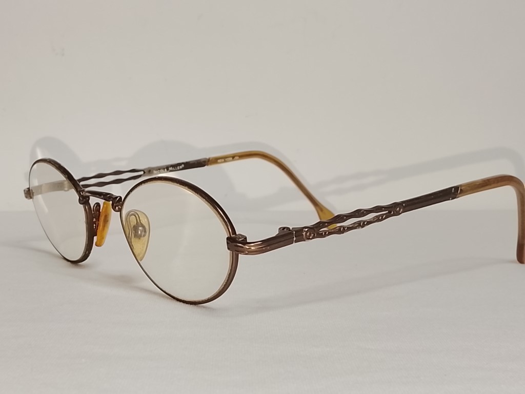 Genuinas gafas retro. Nicolle Miller 1990s , Dama. Marron - Image 5