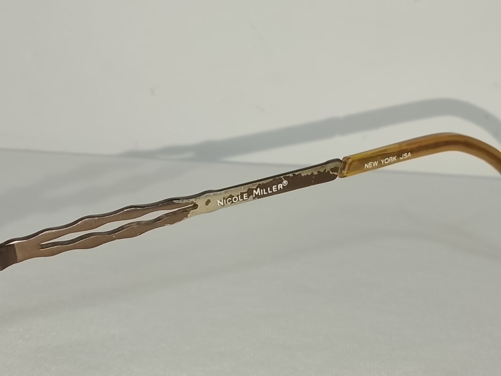 Genuinas gafas retro. Nicolle Miller 1990s , Dama. Marron - Image 7