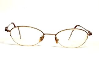 Genuinas gafas retro Laura Ashley medio aro, 1980s Dama, Marron
