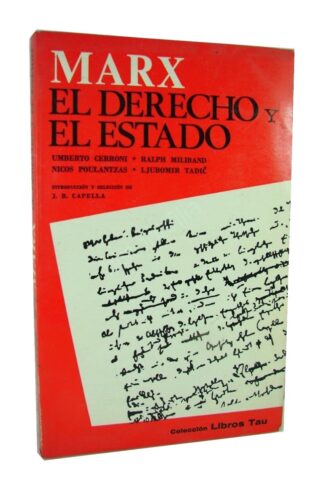 Marx El Derecho Y El Estado, Cerroni, Miliband 1969 1ra ed