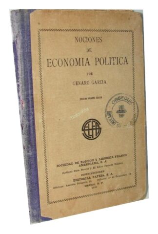 Economia Politica, Genaro Garcia, 1933 Lnu plt