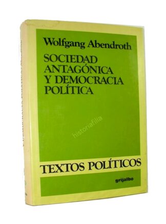 Sociedad Antagonica Etc, Wolfgang Abendroth 1973 Plt