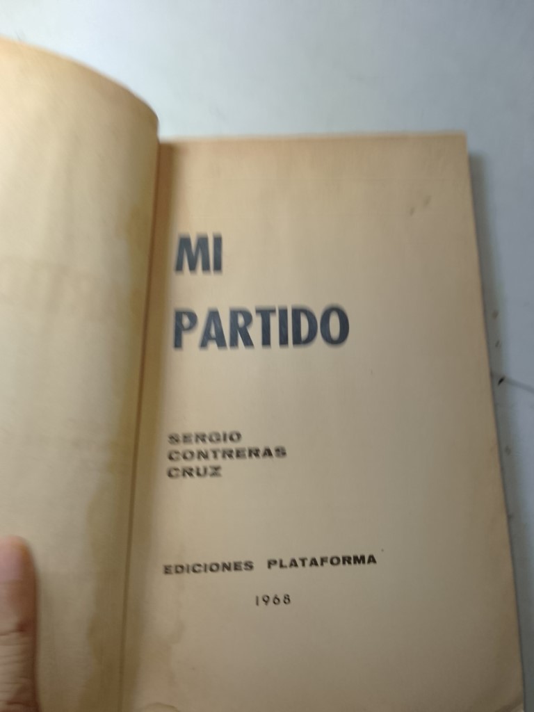 MI PARTIDO. SERGIO CONTRERAS CRUZ 1968 CON TARJETA - Imagen 2